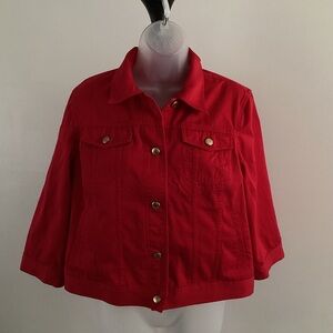 Chaps Women’s Denim Red Jacket - P/L